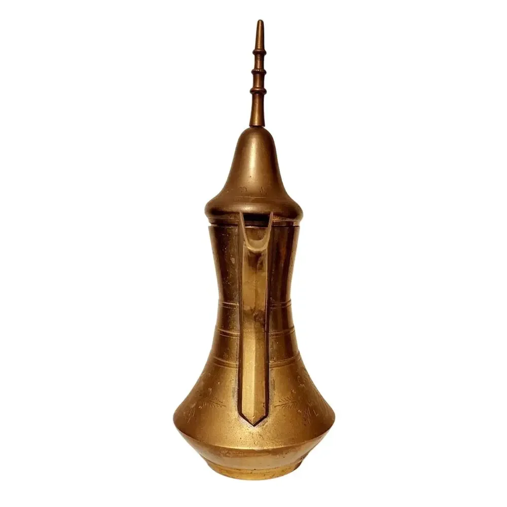 Vintage Solid Brass Dallah 13.5
